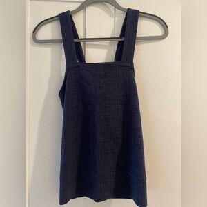 Madewell Cross Back Blue Top